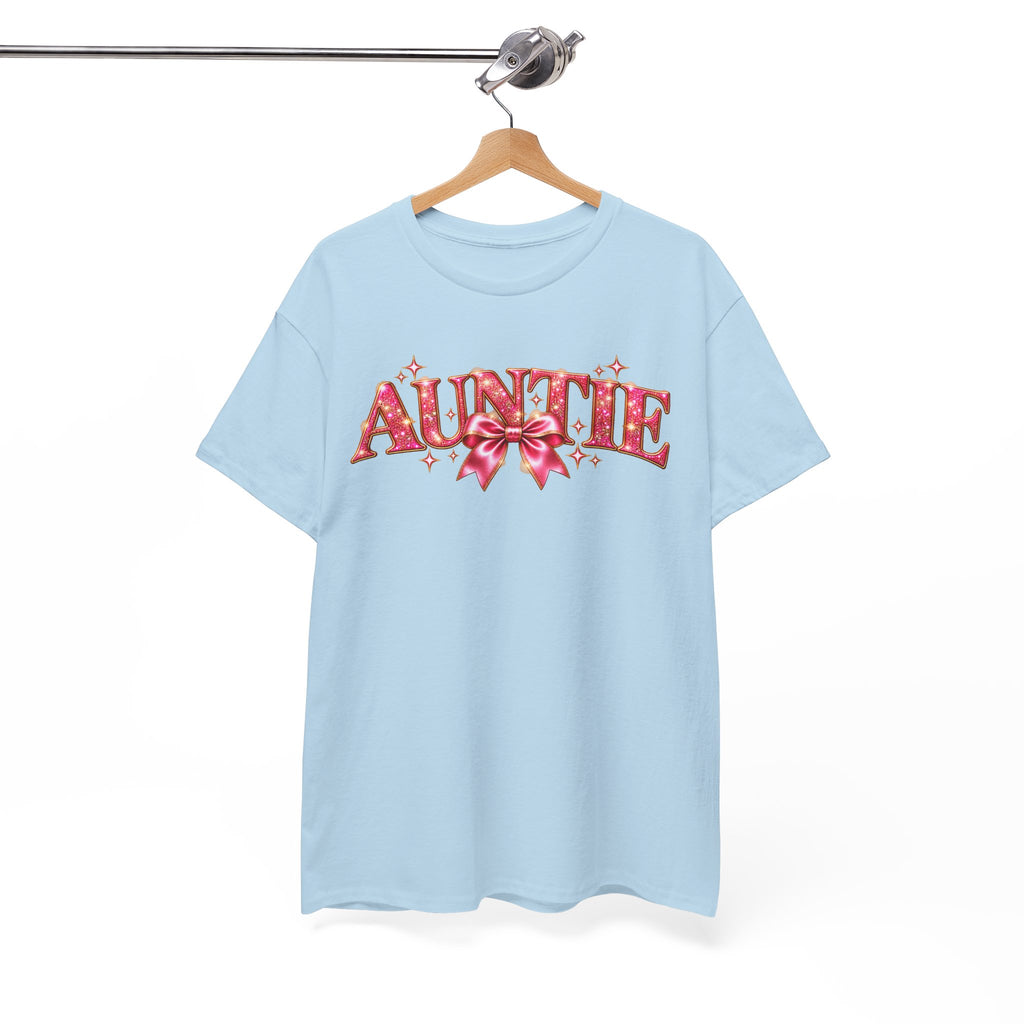 Auntie Graphic T-Shirt | Pink Bow Design