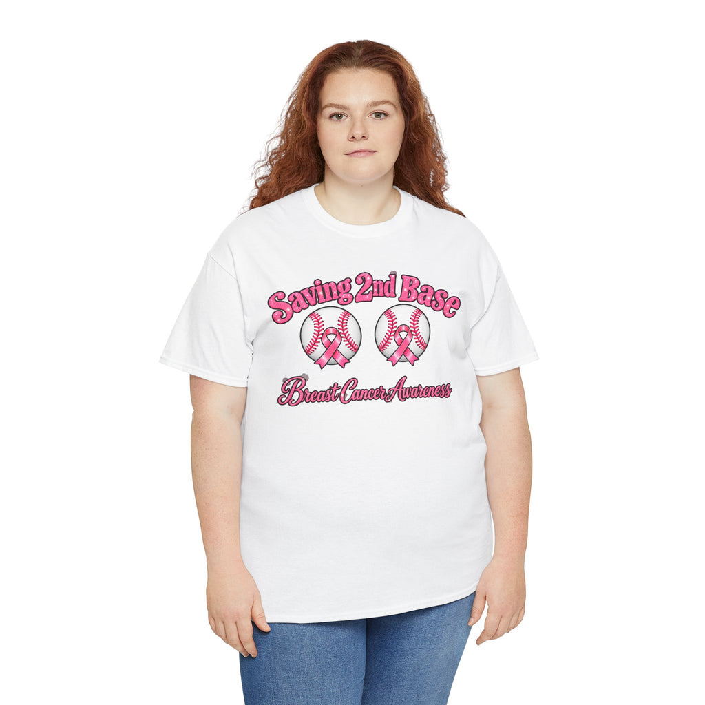 Saving 2nd Base Breast Cancer Awareness T-Shirt