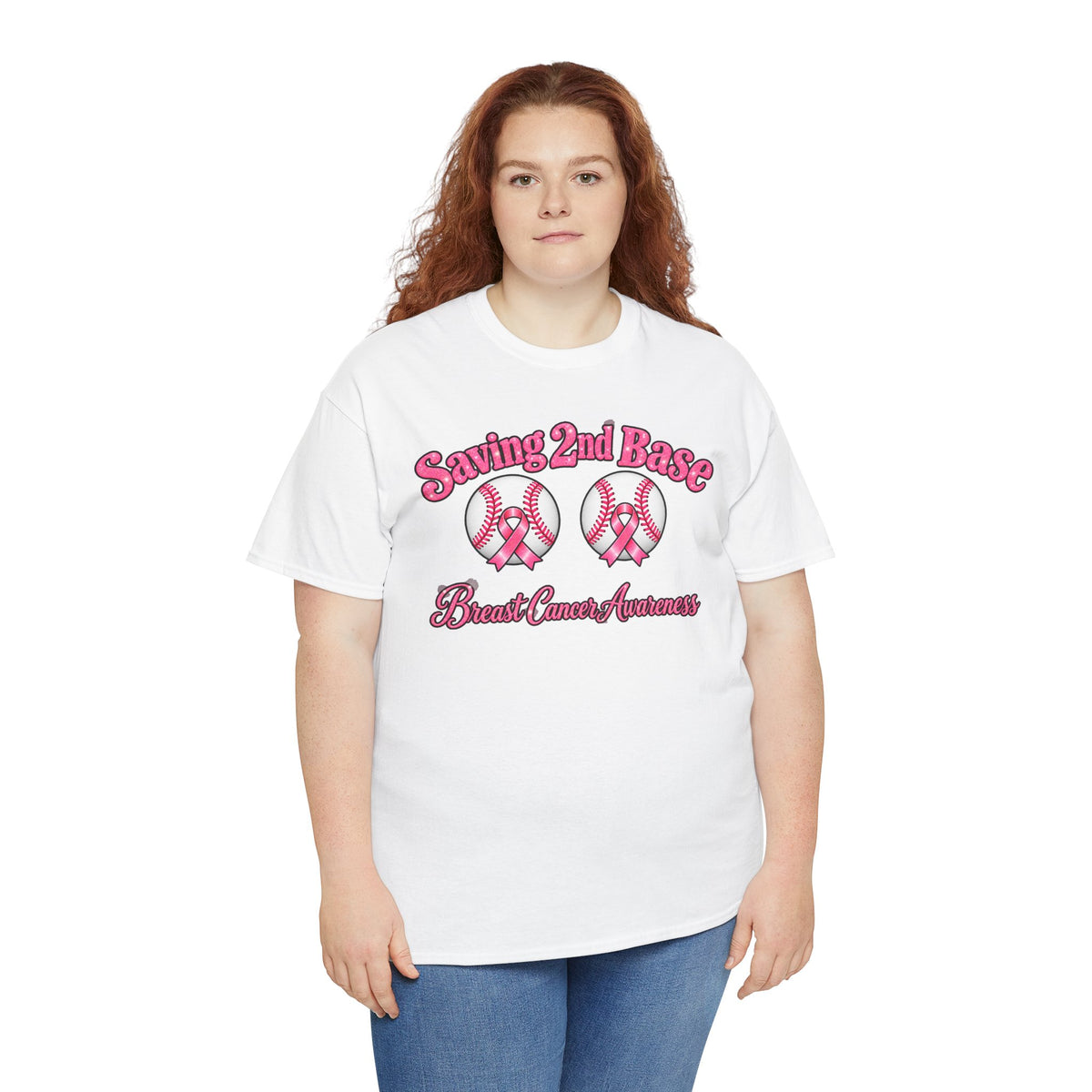 Saving 2nd Base Breast Cancer Awareness T-Shirt