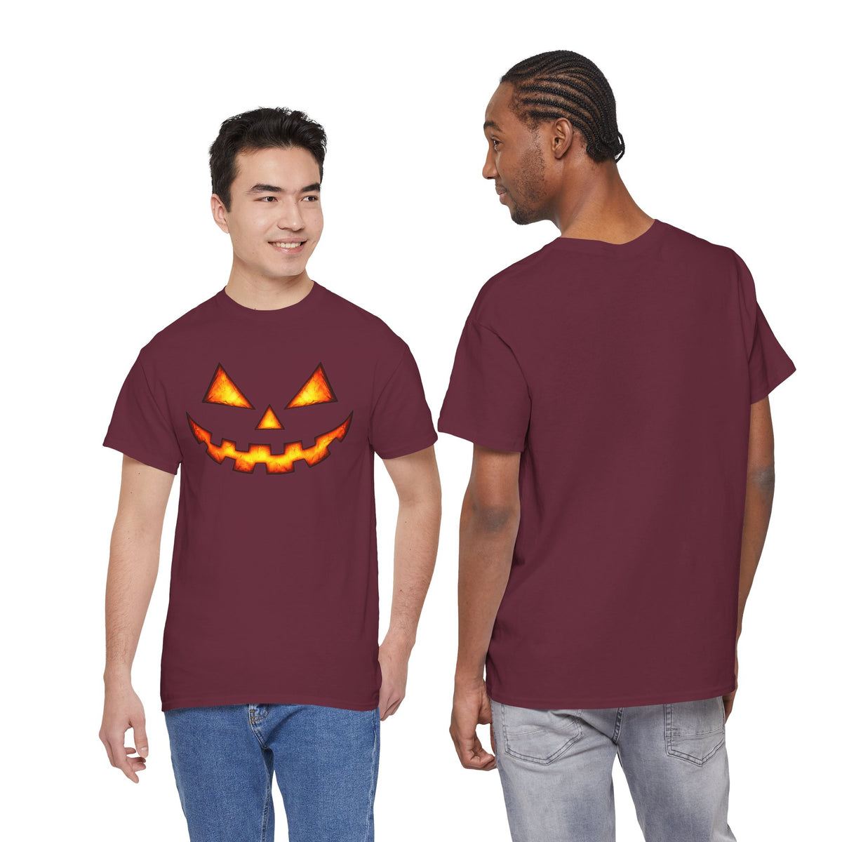 Jack-O'-Lantern Pumpkin Scary Face T-Shirt — Halloween Horror Costume Tee