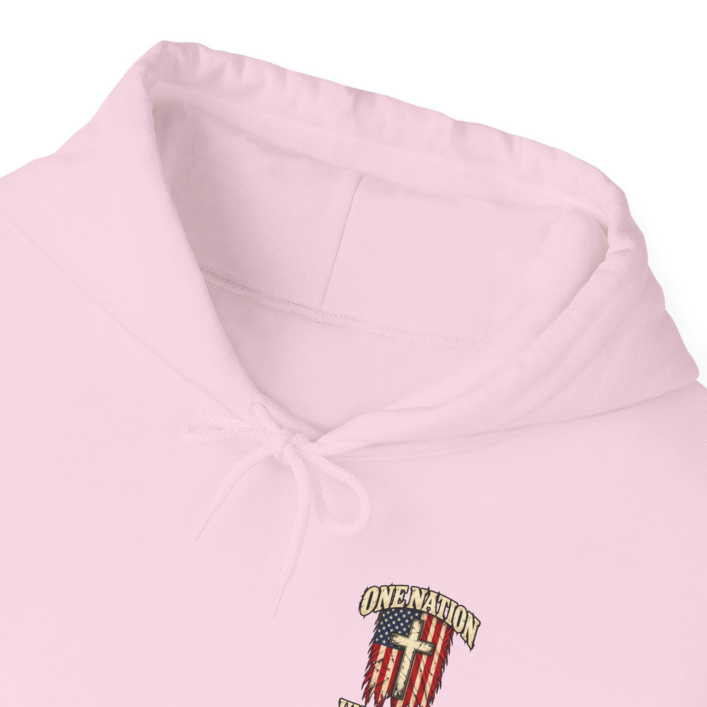 One Nation Under God Patriotic Cross Hoodie