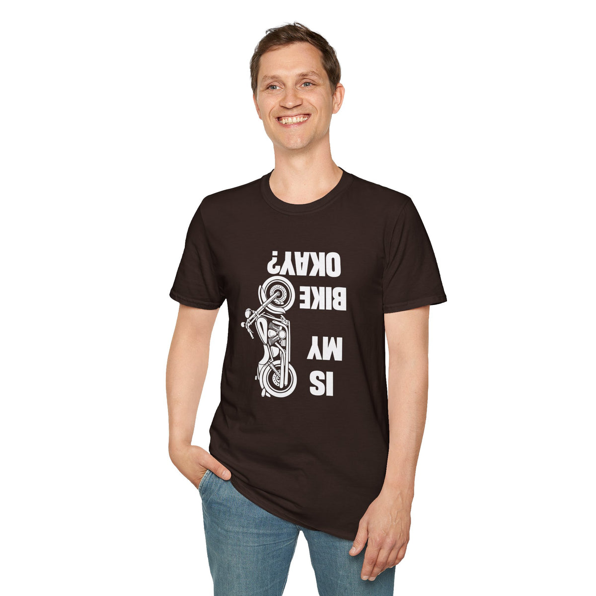 Motorcycle T‑Shirt — "Is My Bike Okay?" Bold Biker Tee