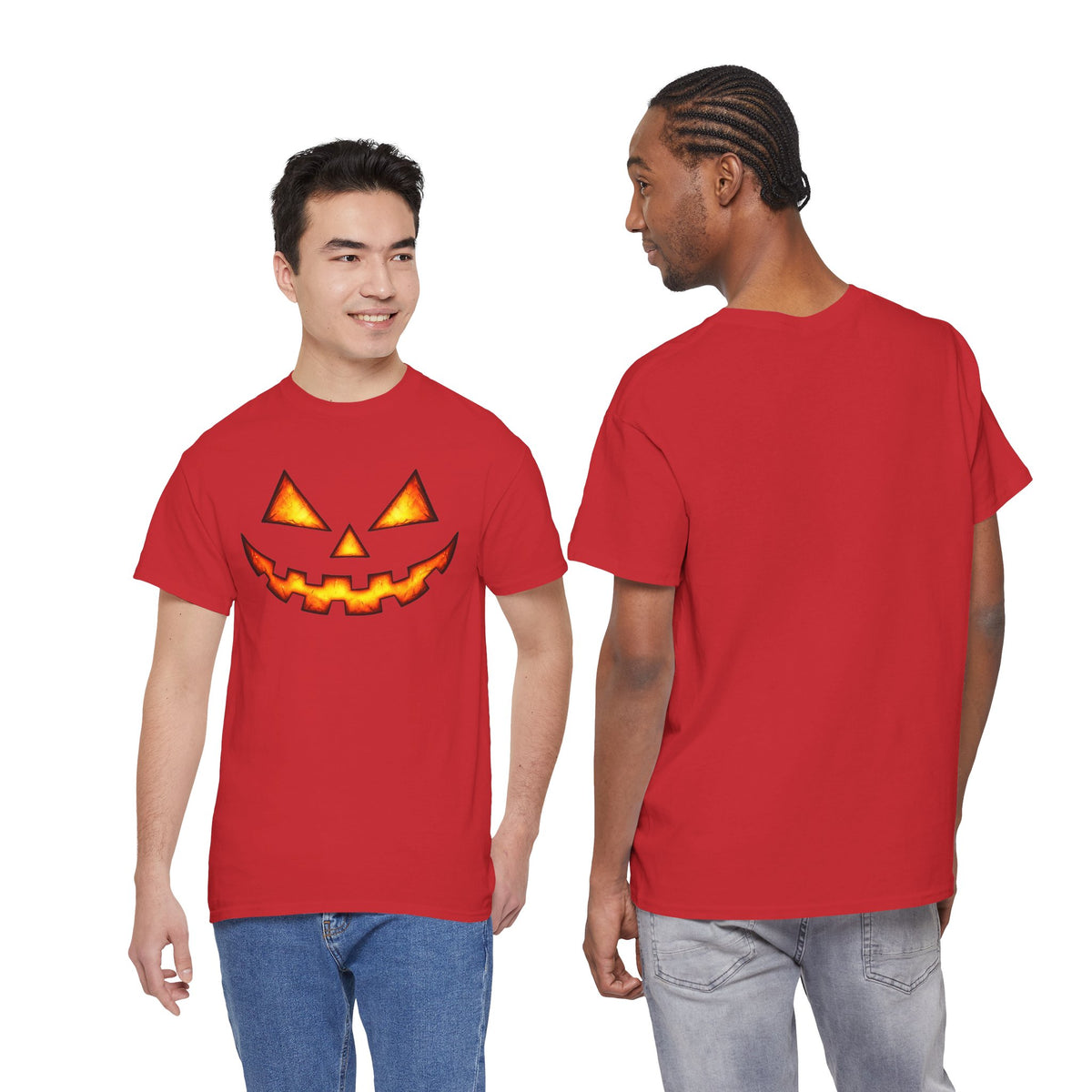 Jack-O'-Lantern Pumpkin Scary Face T-Shirt — Halloween Horror Costume Tee