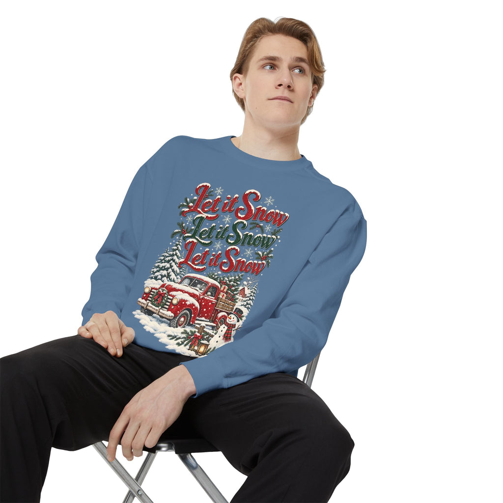 Let It Snow Vintage Truck Sweatshirt