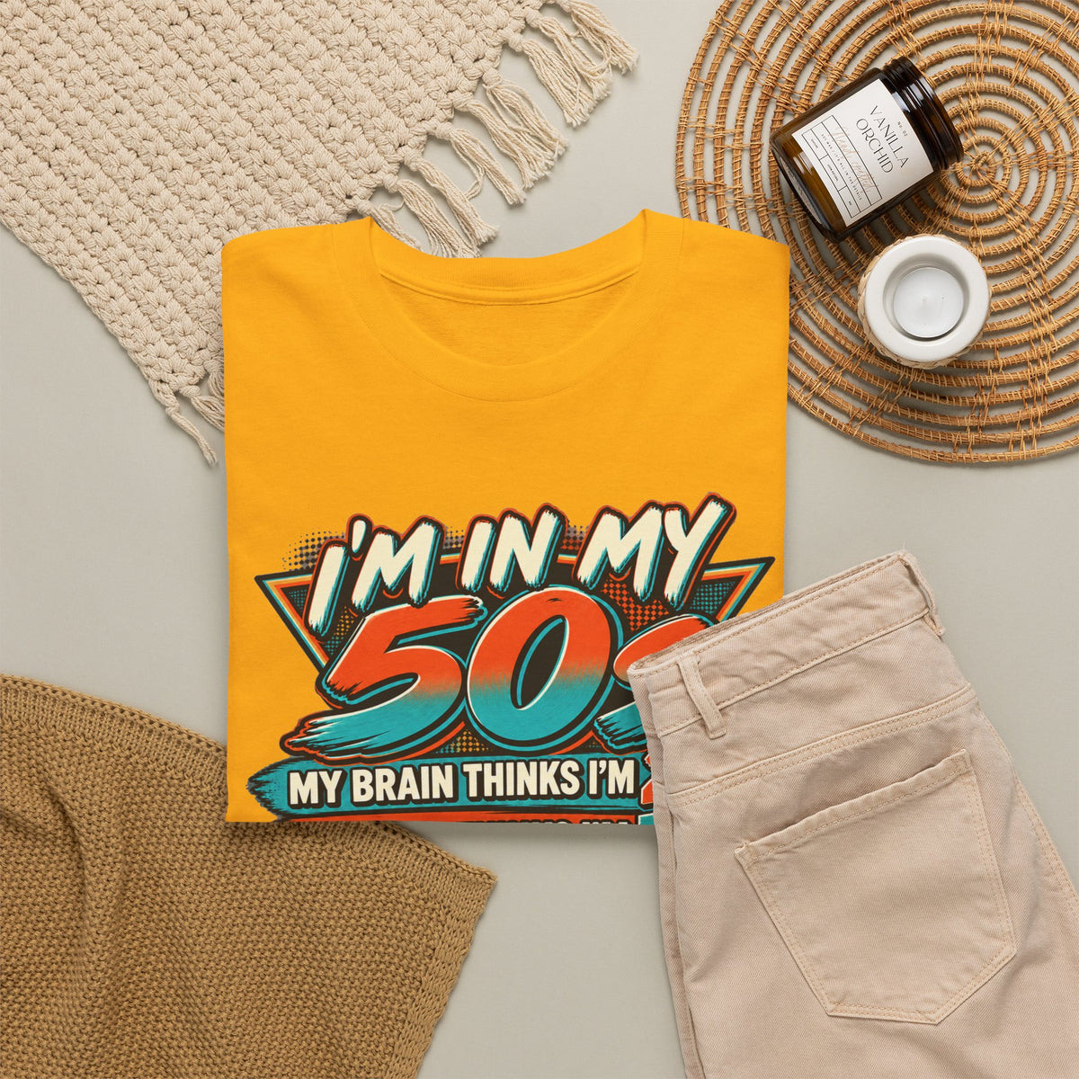 Retro 50s Birthday T‑Shirt — "I'm in My 50s" 80s Playlist Cassette Tee