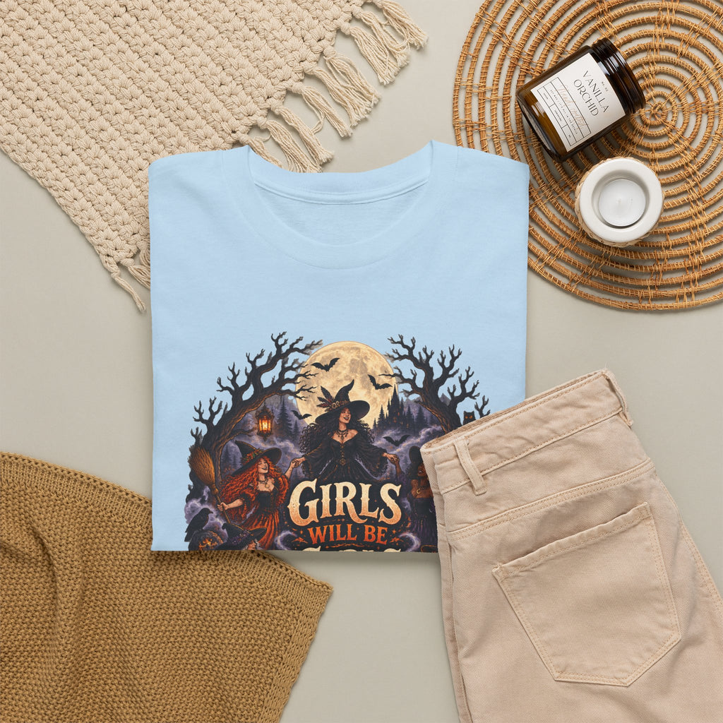 Girls Will Be Girls T-Shirt — Witchy Campfire Illustration Tee