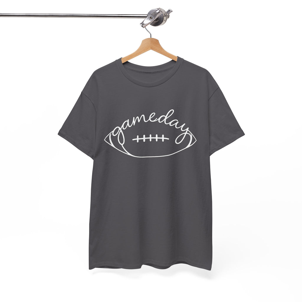 Gameday Football Tee — 'gameday' Script Football Graphic T-Shirt