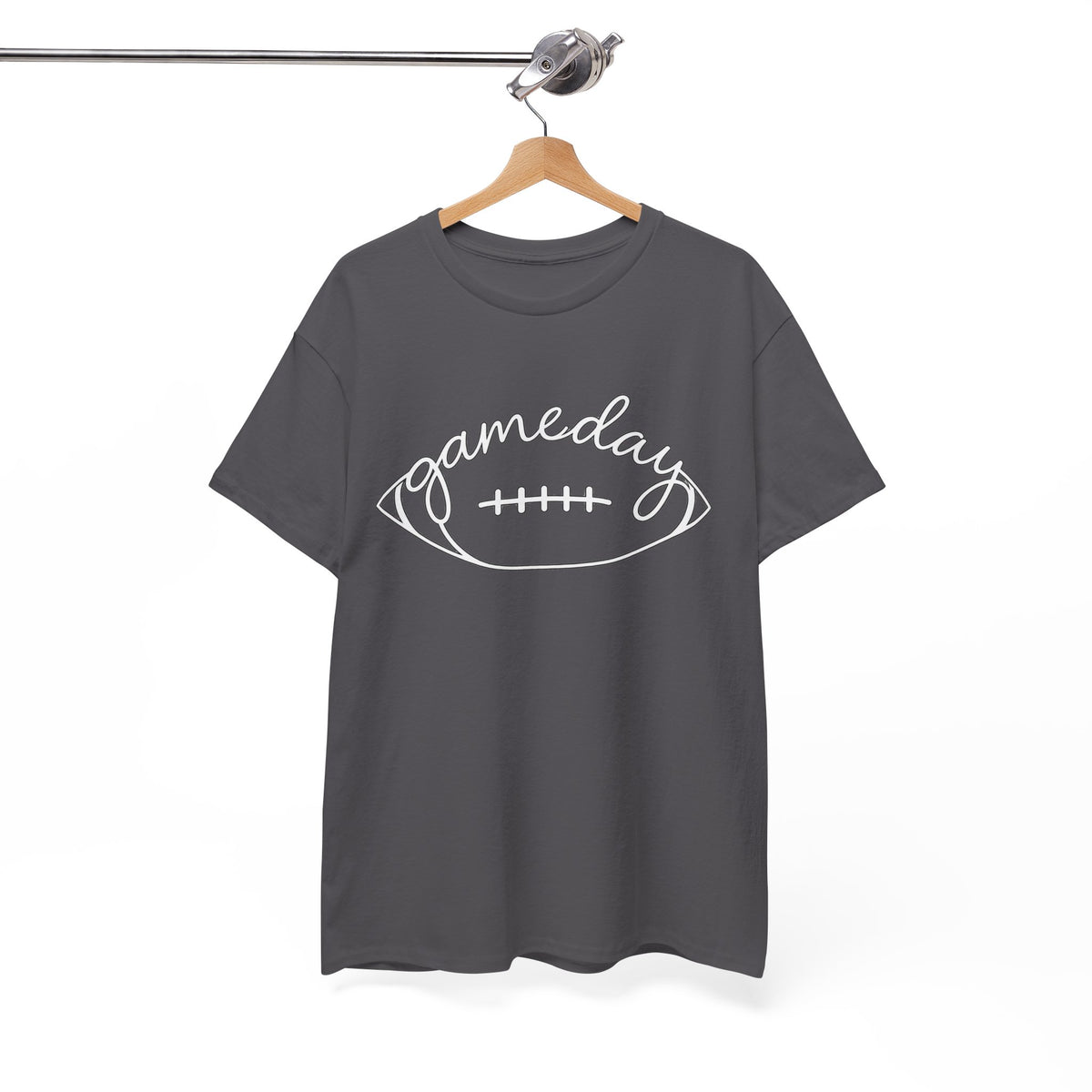 Gameday Football Tee — 'gameday' Script Football Graphic T-Shirt