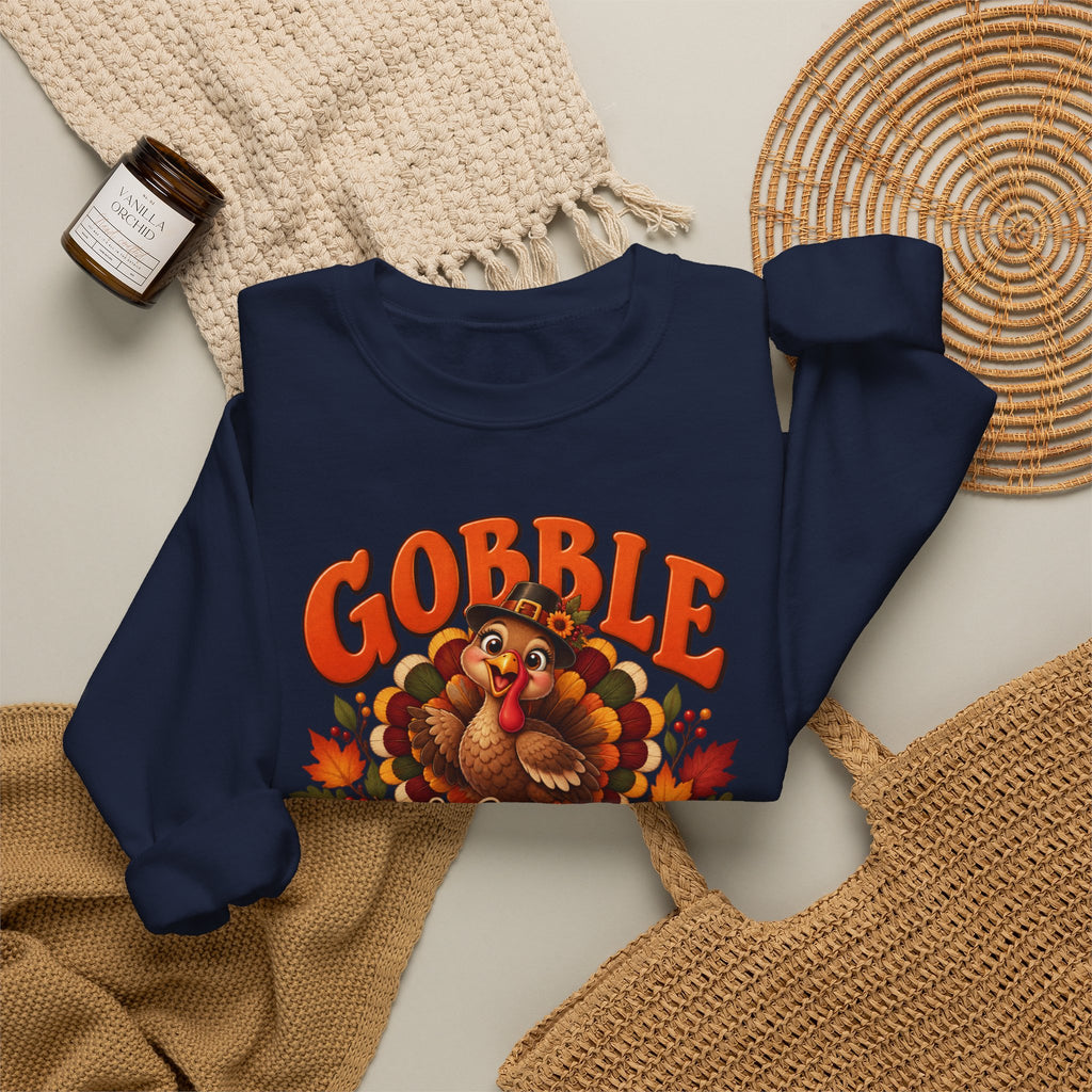 Thanksgiving Turkey 'Gobble Till You Wobble' Crewneck Sweatshirt