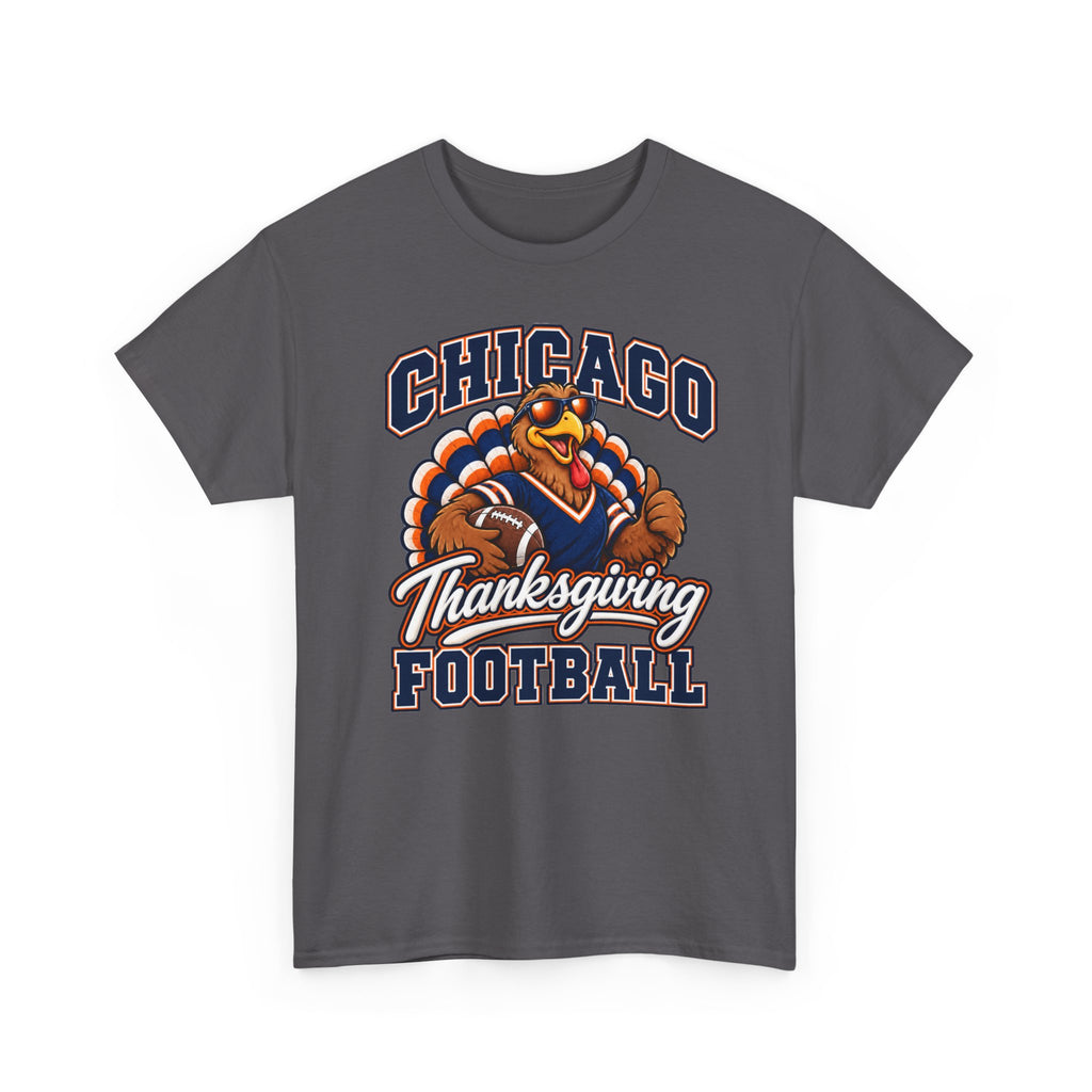 Chicago Thanksgiving Football T-Shirt — Turkey Mascot Game Day Tee