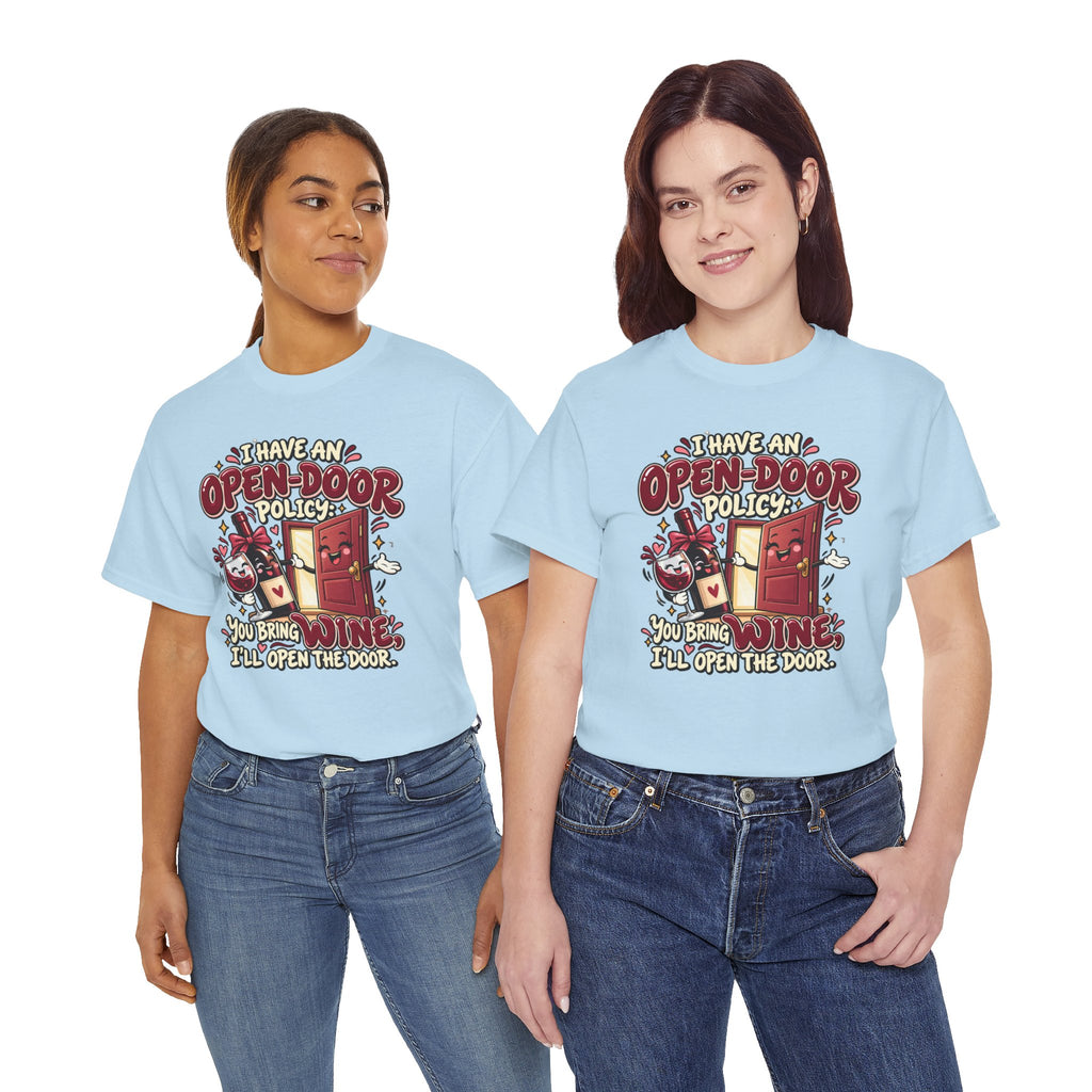 Open-Door Policy Wine Lover T-Shirt