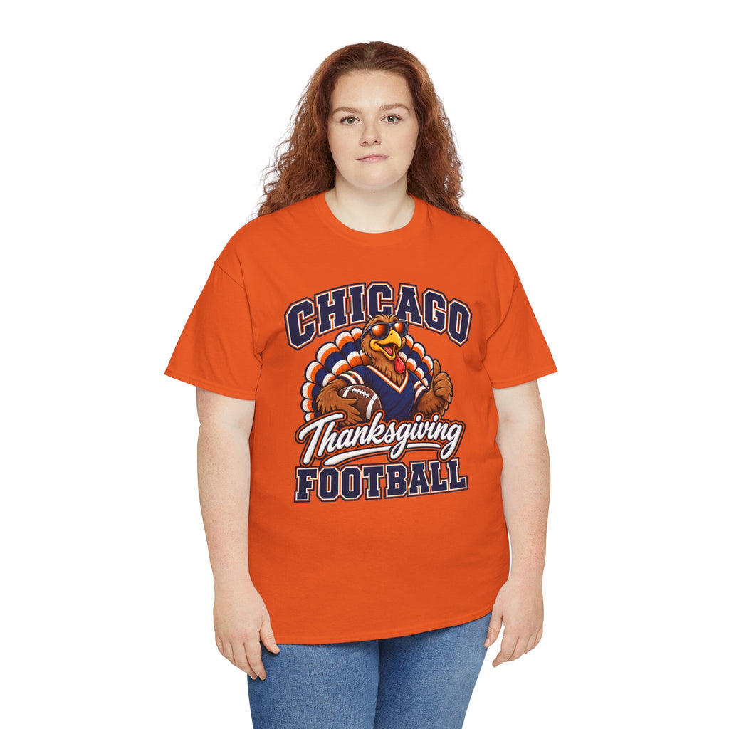 Chicago Thanksgiving Football T-Shirt — Turkey Mascot Game Day Tee