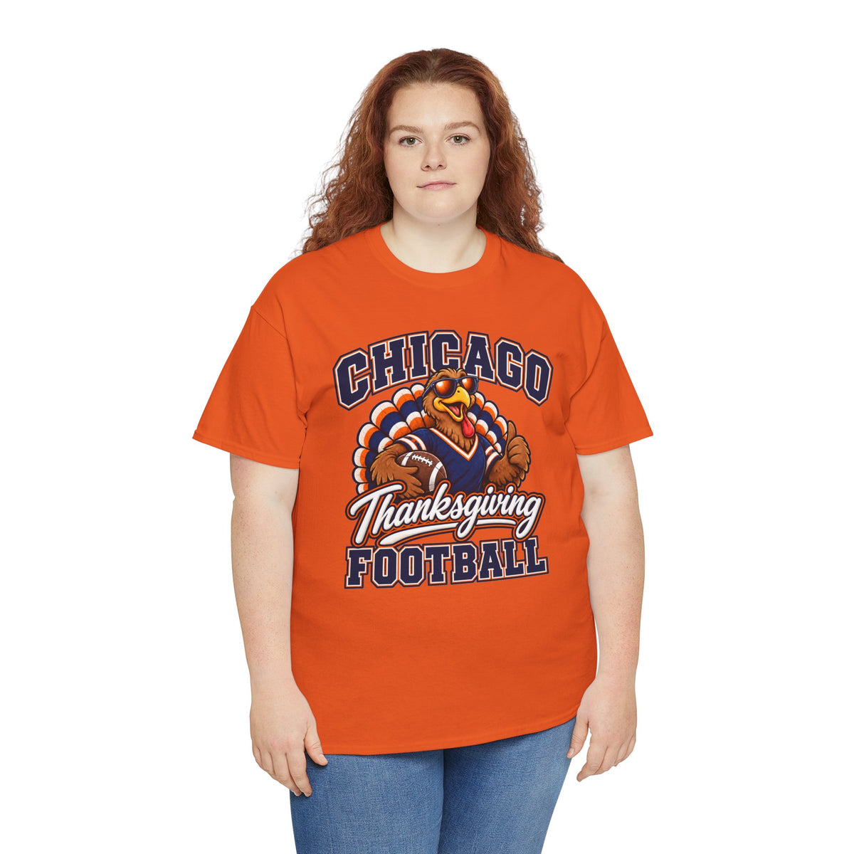 Chicago Thanksgiving Football T-Shirt — Turkey Mascot Game Day Tee