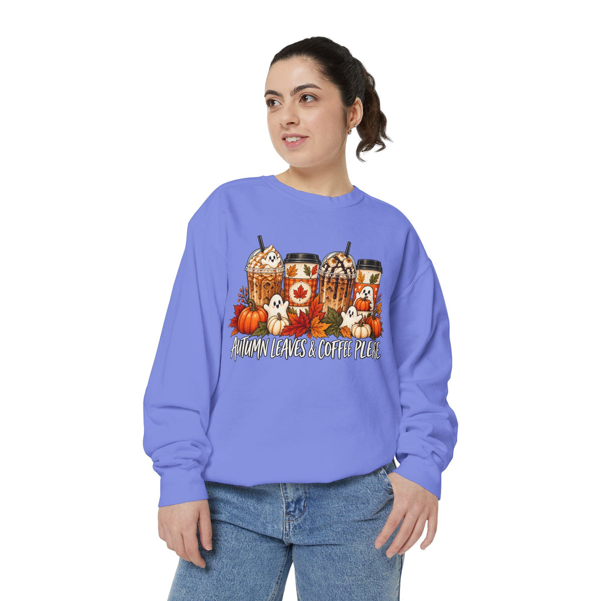 Pumpkin Spice Coffee Sweatshirt — Fall Coffee Lover Graphic Sweatshirt