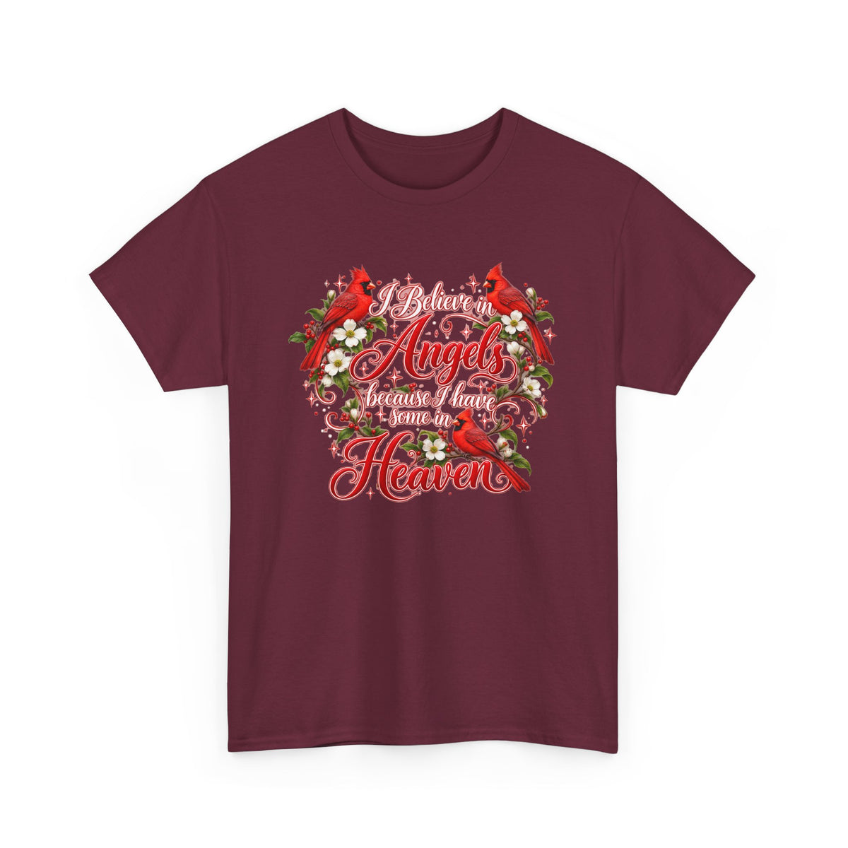 Angels from Heaven Cardinal Christmas T-Shirt