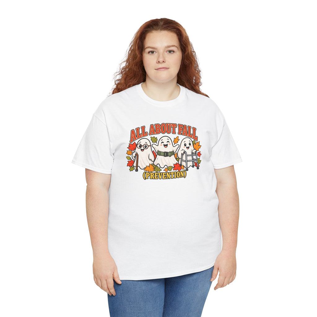 All About Fall (Prevention) Ghost Tee — Cute Halloween Autumn T-Shirt