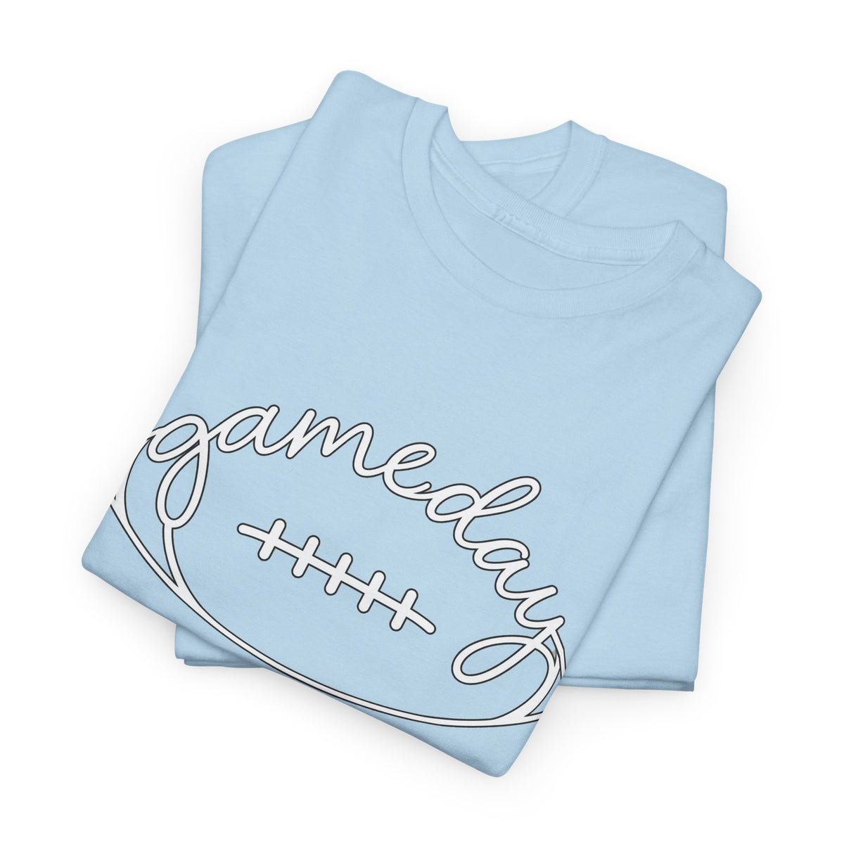 Gameday Football Tee — 'gameday' Script Football Graphic T-Shirt