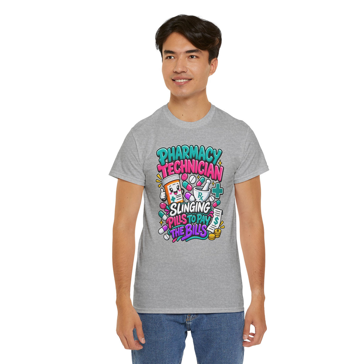 Pharmacy Technician T‑Shirt — "Slinging Pills to Pay the Bills" Graphic Tee