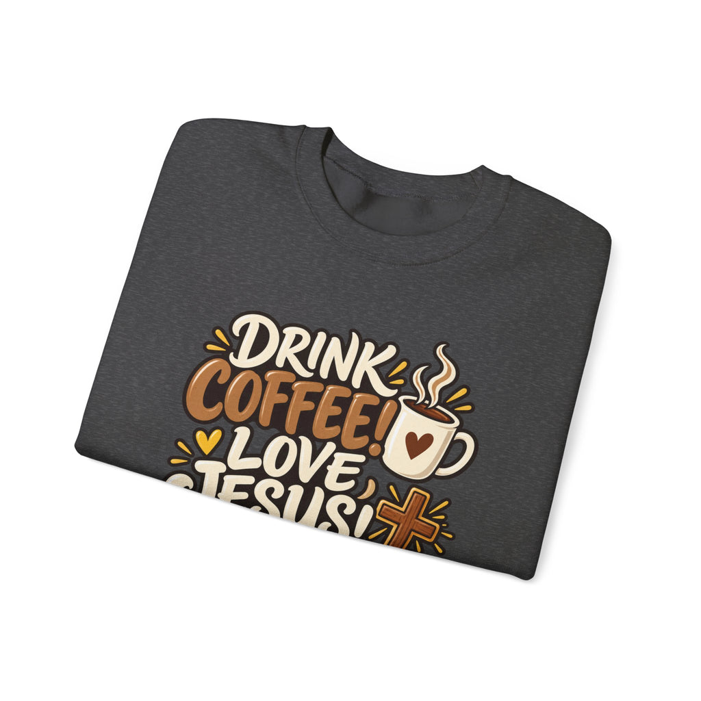 Coffee, Jesus & Be Happy Crewneck Sweatshirt