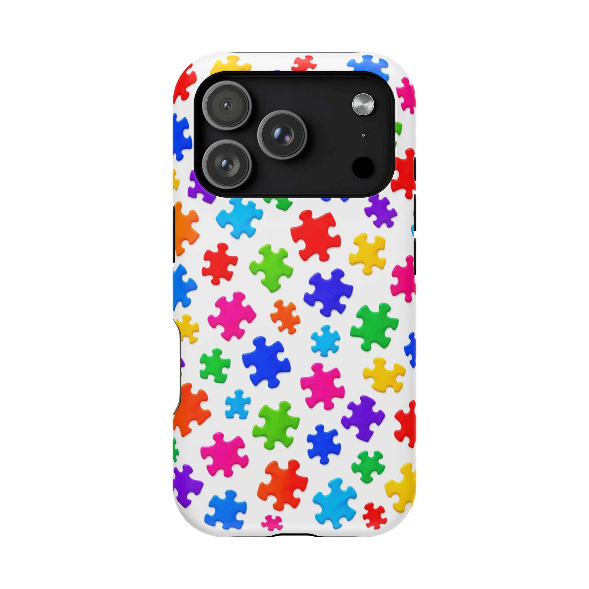Autism Puzzle Pattern Magnetic Impact-Resistant Phone Case