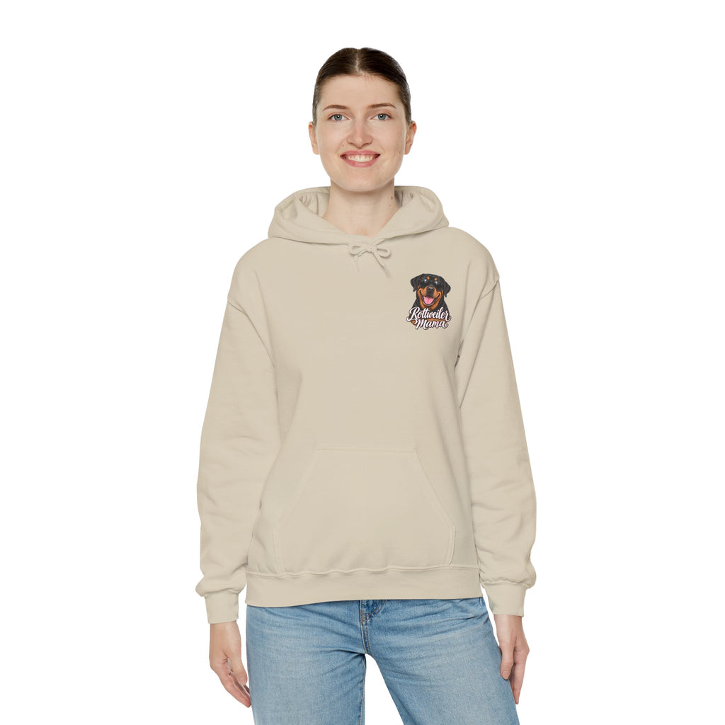 Rottweiler Mama Hoodie — Cute Rottie Portrait Pullover for Dog Moms
