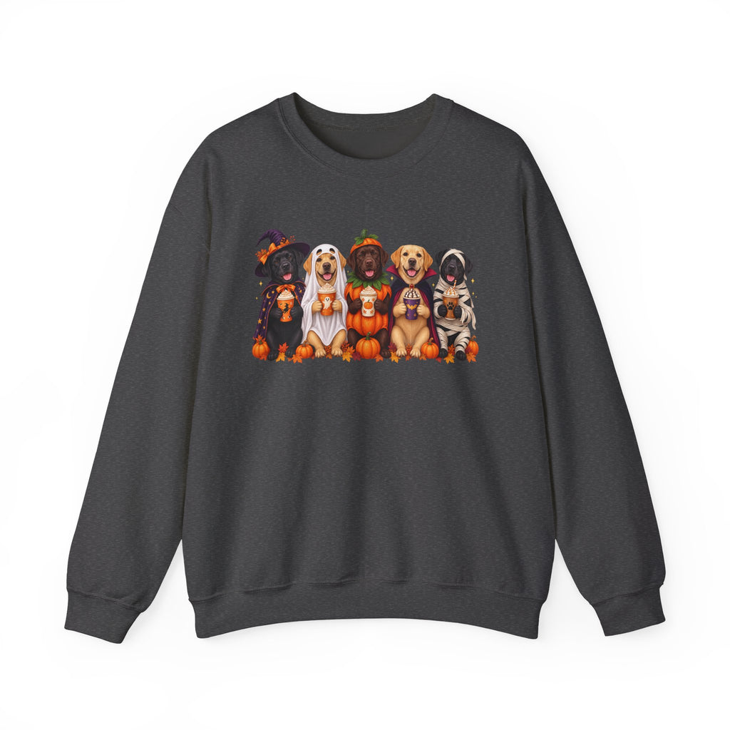 Halloween Dogs Crewneck Sweatshirt — Cute Puppies in Costumes Fall Pullover