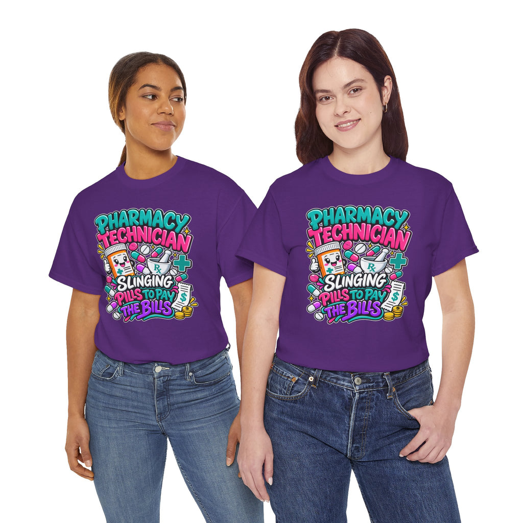 Pharmacy Technician T‑Shirt — "Slinging Pills to Pay the Bills" Graphic Tee
