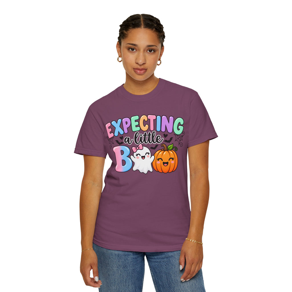 Expecting a Little Boo Maternity T-Shirt — Cute Halloween Pregnancy Tee