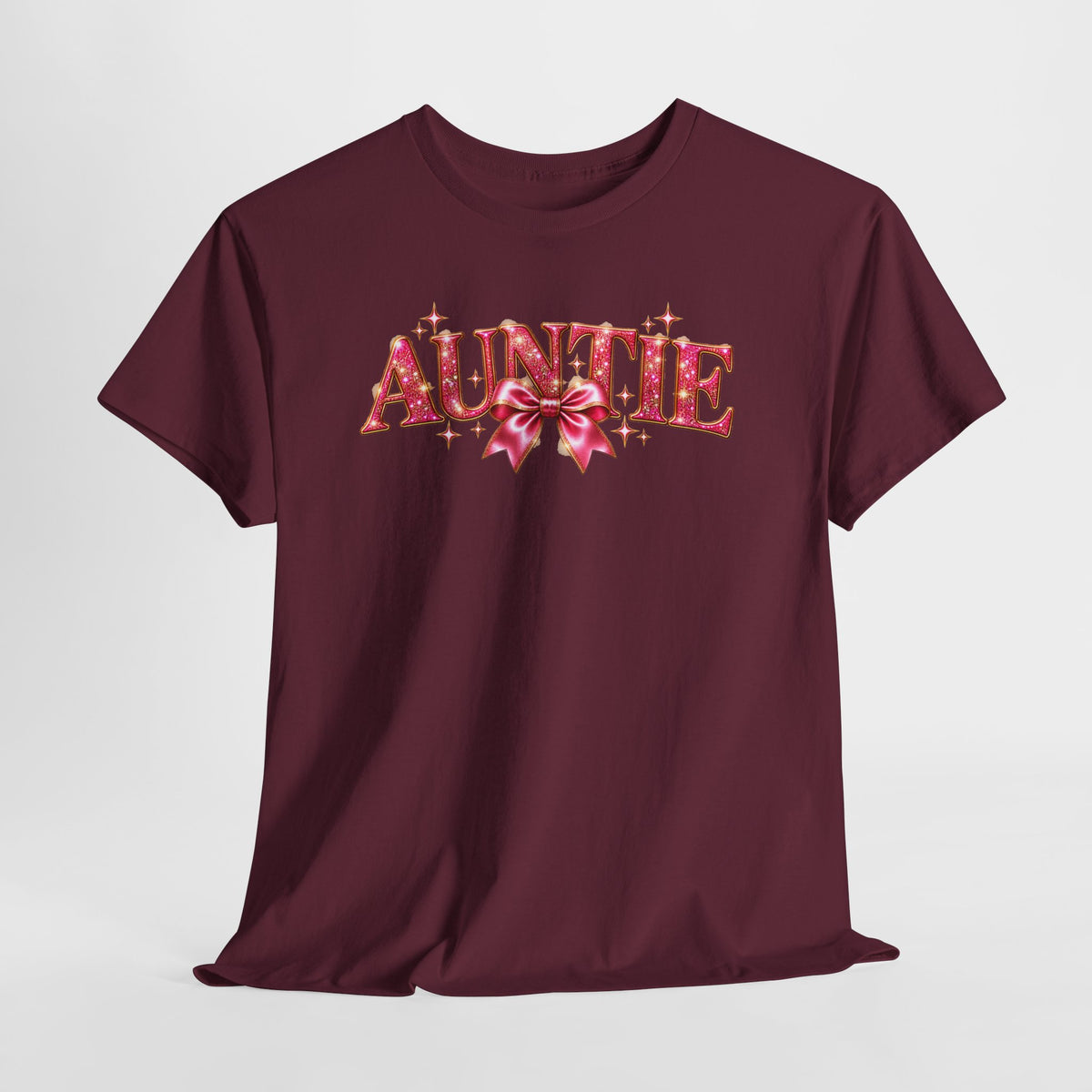 Auntie Graphic T-Shirt | Pink Bow Design