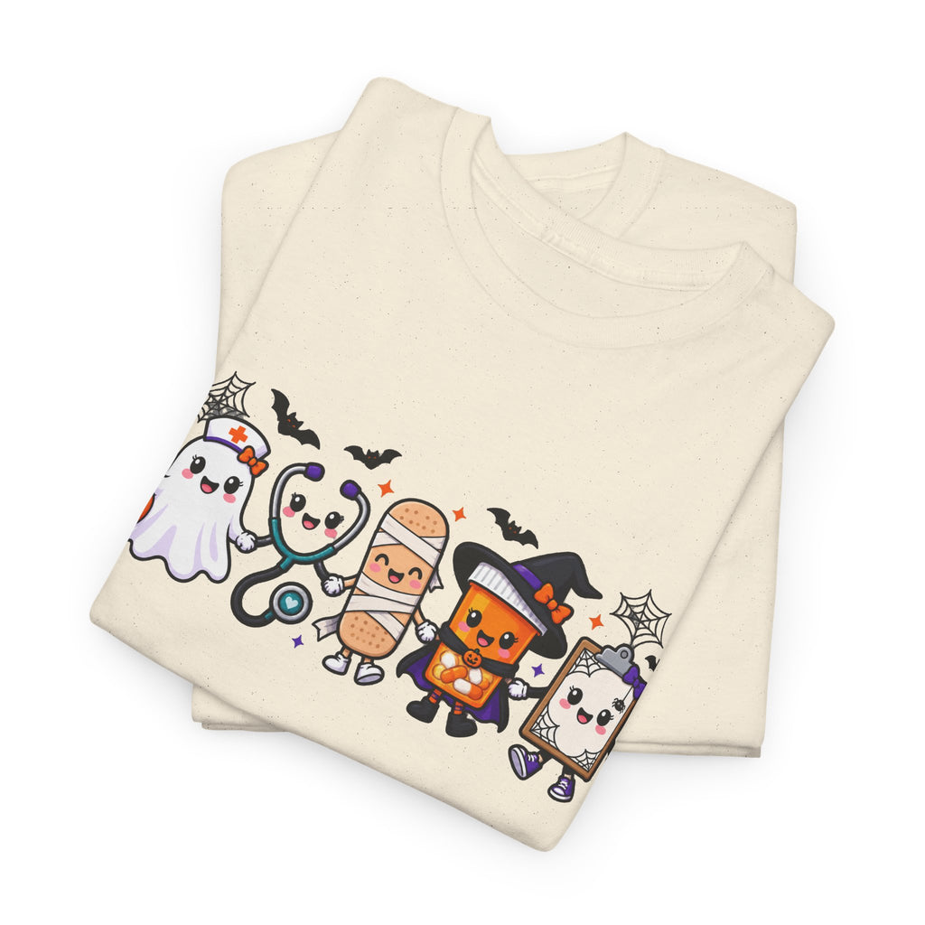 Halloween Candy Characters Tee — Cute Trick-or-Treat Ghosts & Candy Corn Shirt