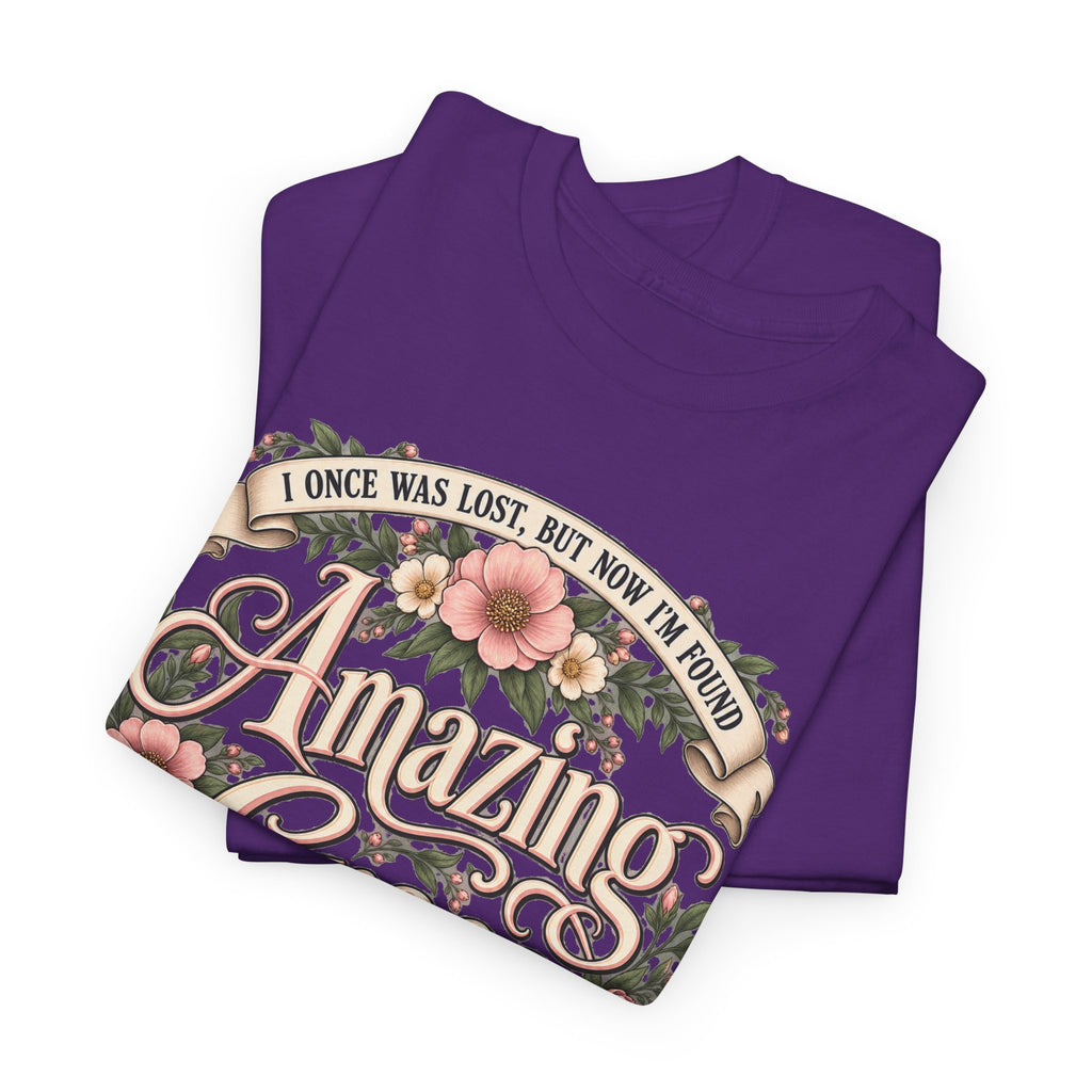 Amazing Grace Floral T-Shirt — Vintage Christian Faith Tee