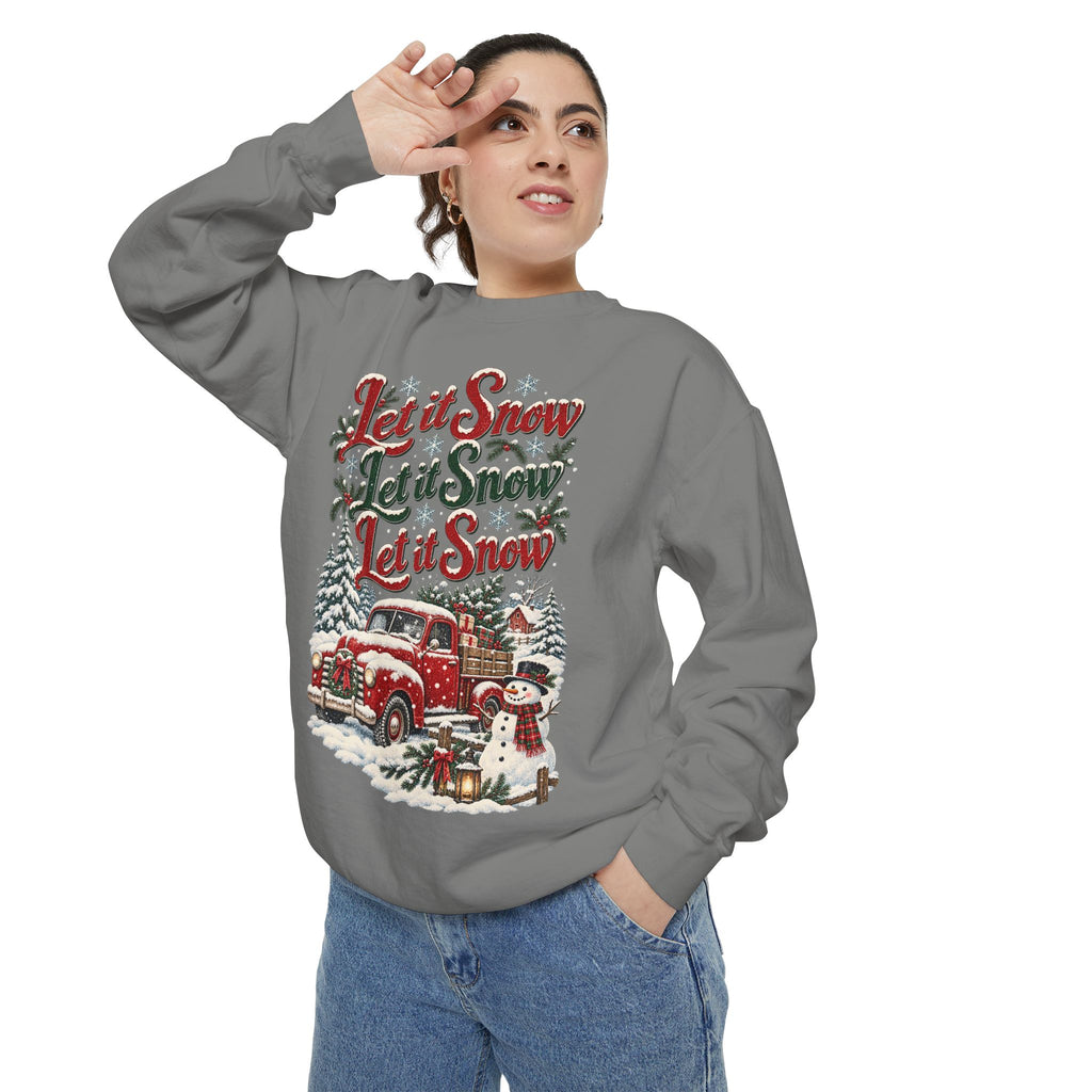Let It Snow Vintage Truck Sweatshirt