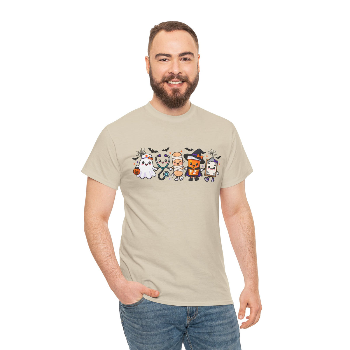 Halloween Candy Characters Tee — Cute Trick-or-Treat Ghosts & Candy Corn Shirt