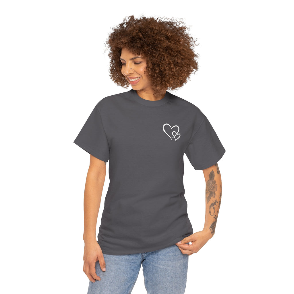 Inspirational Heart T-Shirt – "To the Person Behind Me: You Are Amazing, Beautiful and Enough" Motivational Tee