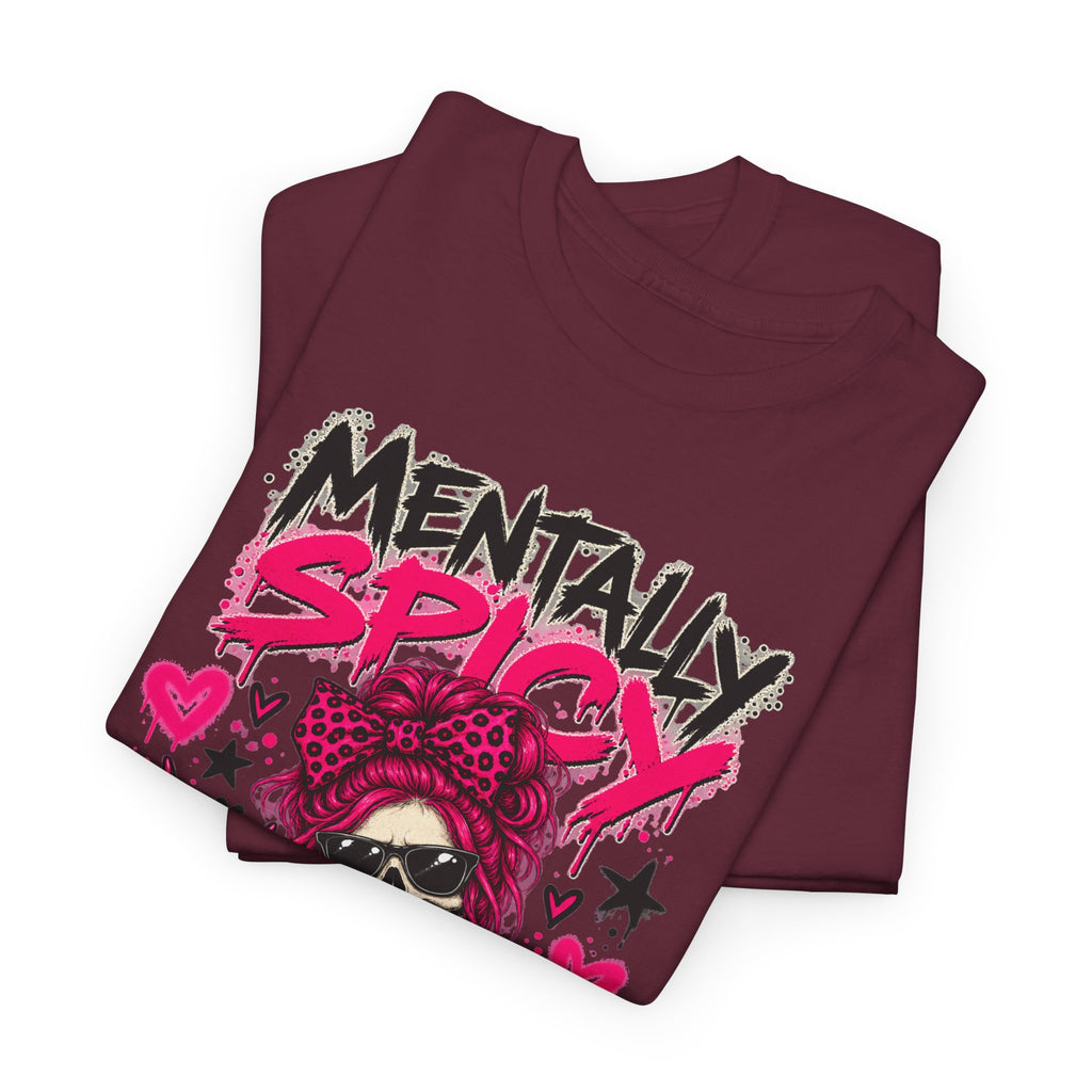 Mentally Spicy Skeleton Graphic T-Shirt