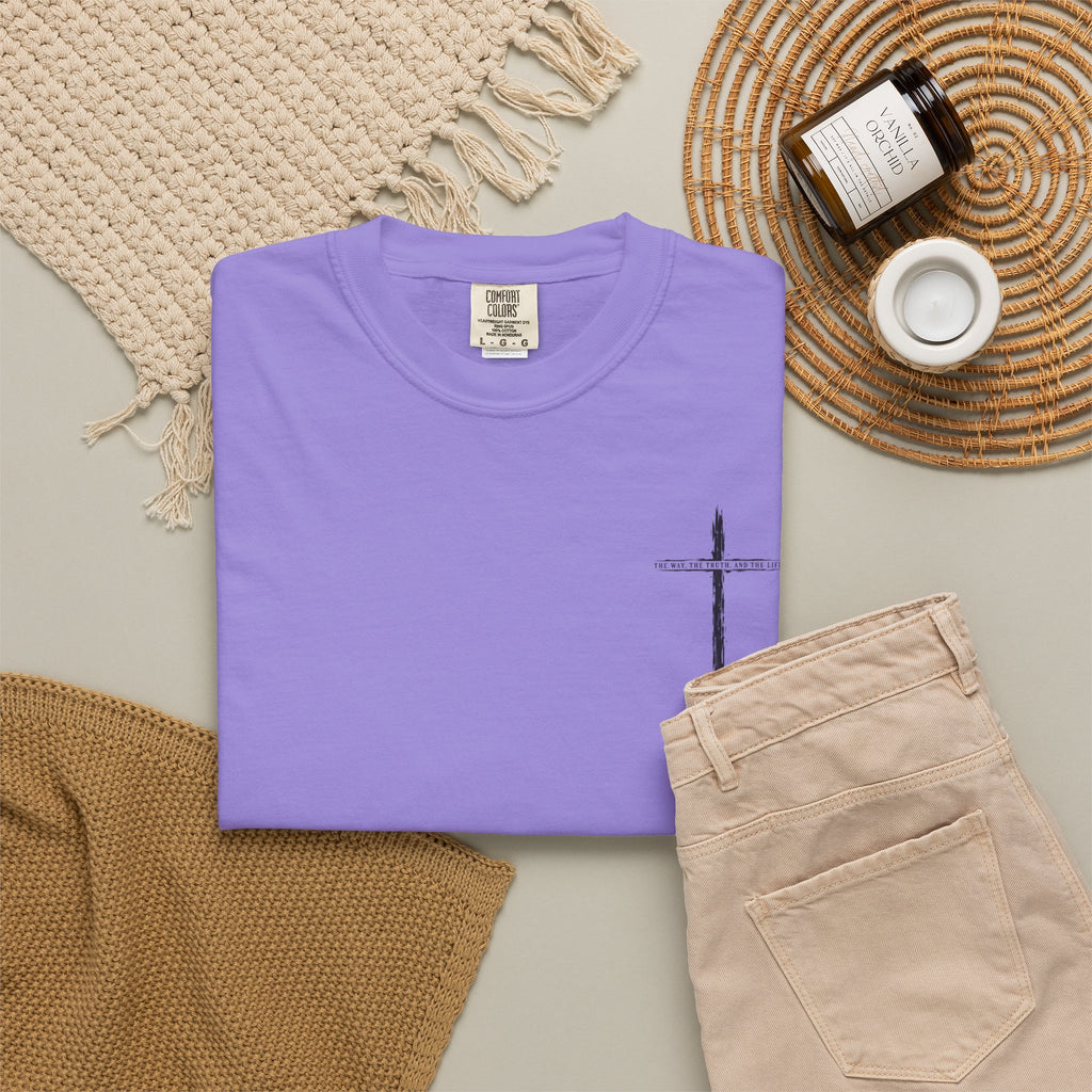 Christian Cross T-Shirt — 'The Way, The Truth, The Life' Religious Tee
