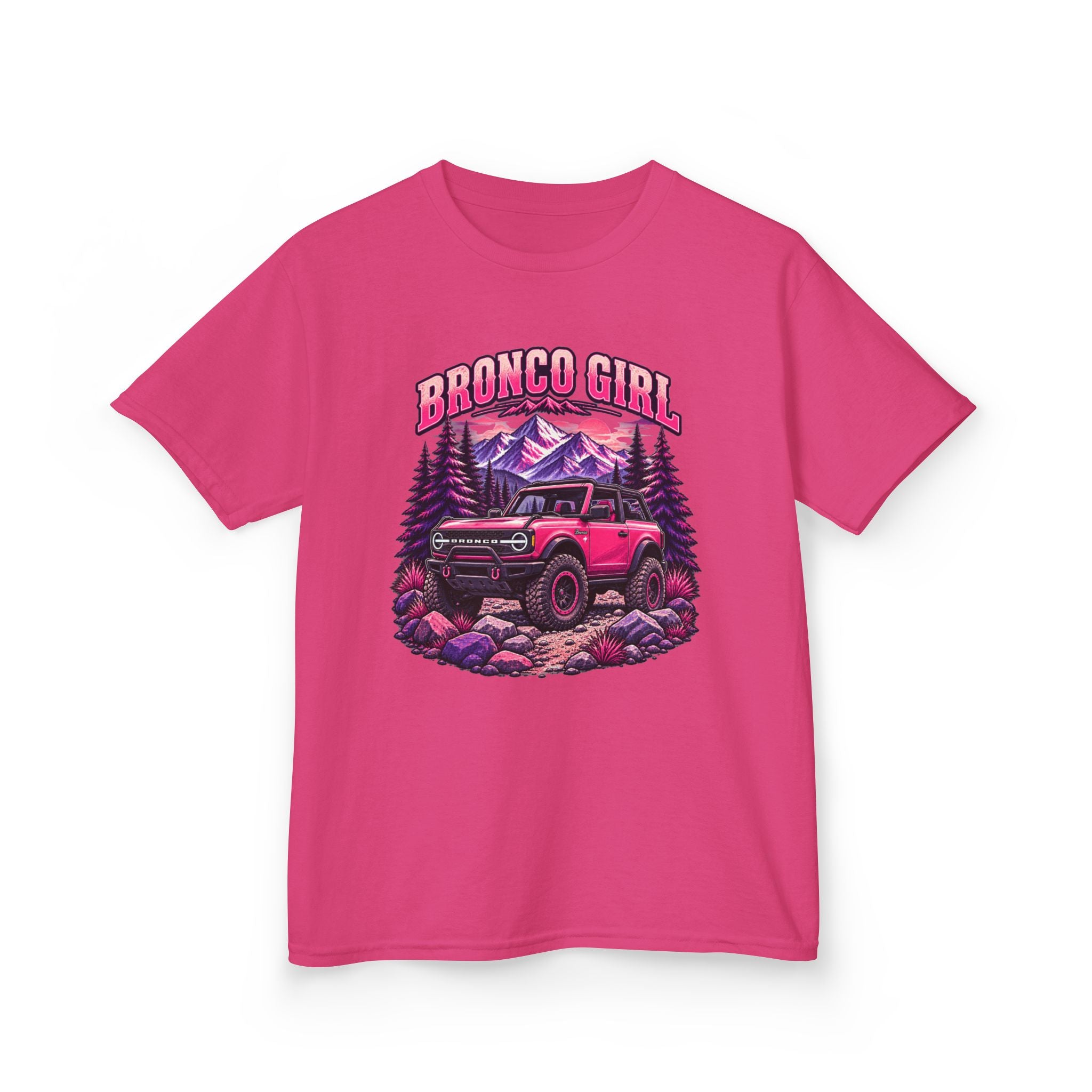 Kids Tee — "Bronco Girl" Off-Road Jeep Graphic