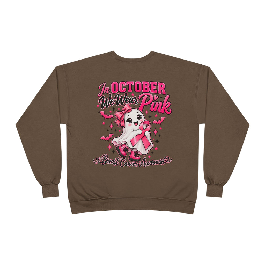 Breast Cancer Awareness Crewneck Sweatshirt – "In October We Wear Pink"