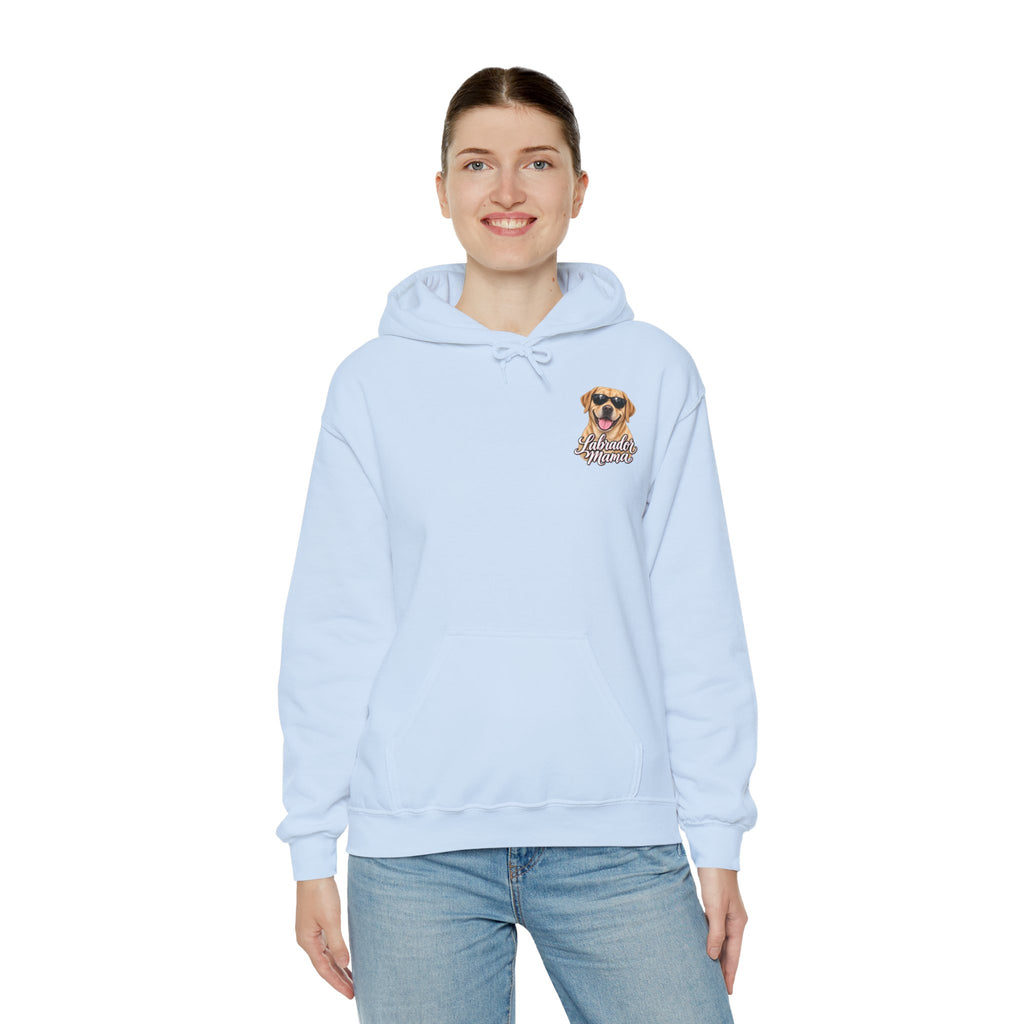 Labrador Mama Hoodie — Dog Mom Sweatshirt with Cute Sunglasses Lab Design