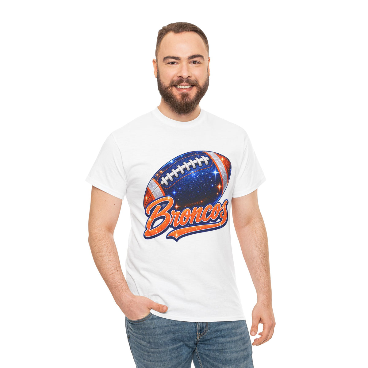 Broncos Football T-Shirt — Galaxy Football Graphic Tee