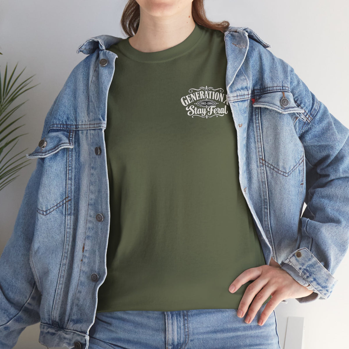 Generation X T‑Shirt — 'Stay Feral' Vintage Whiskey Label Tee (Born 1965–1980)