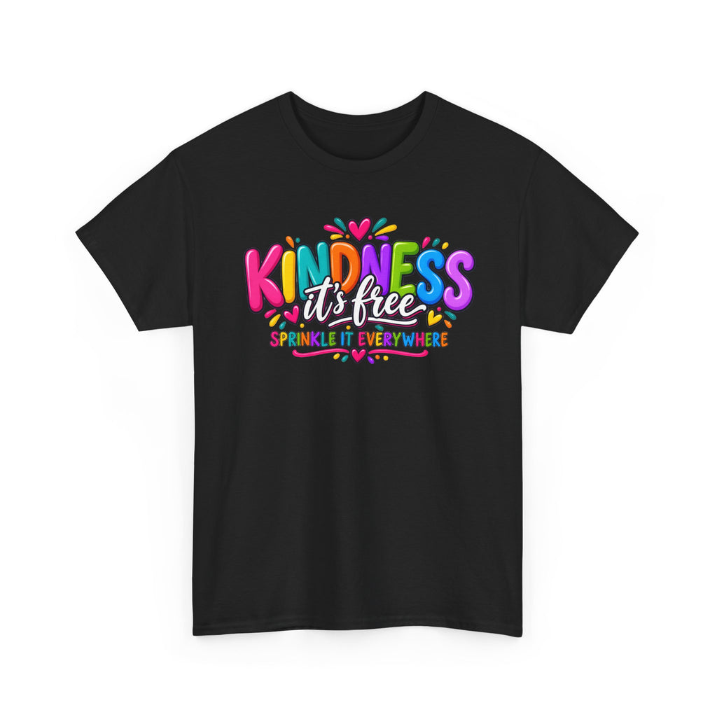 Kindness Is Free Rainbow Tee — Cute Positive Message T-Shirt