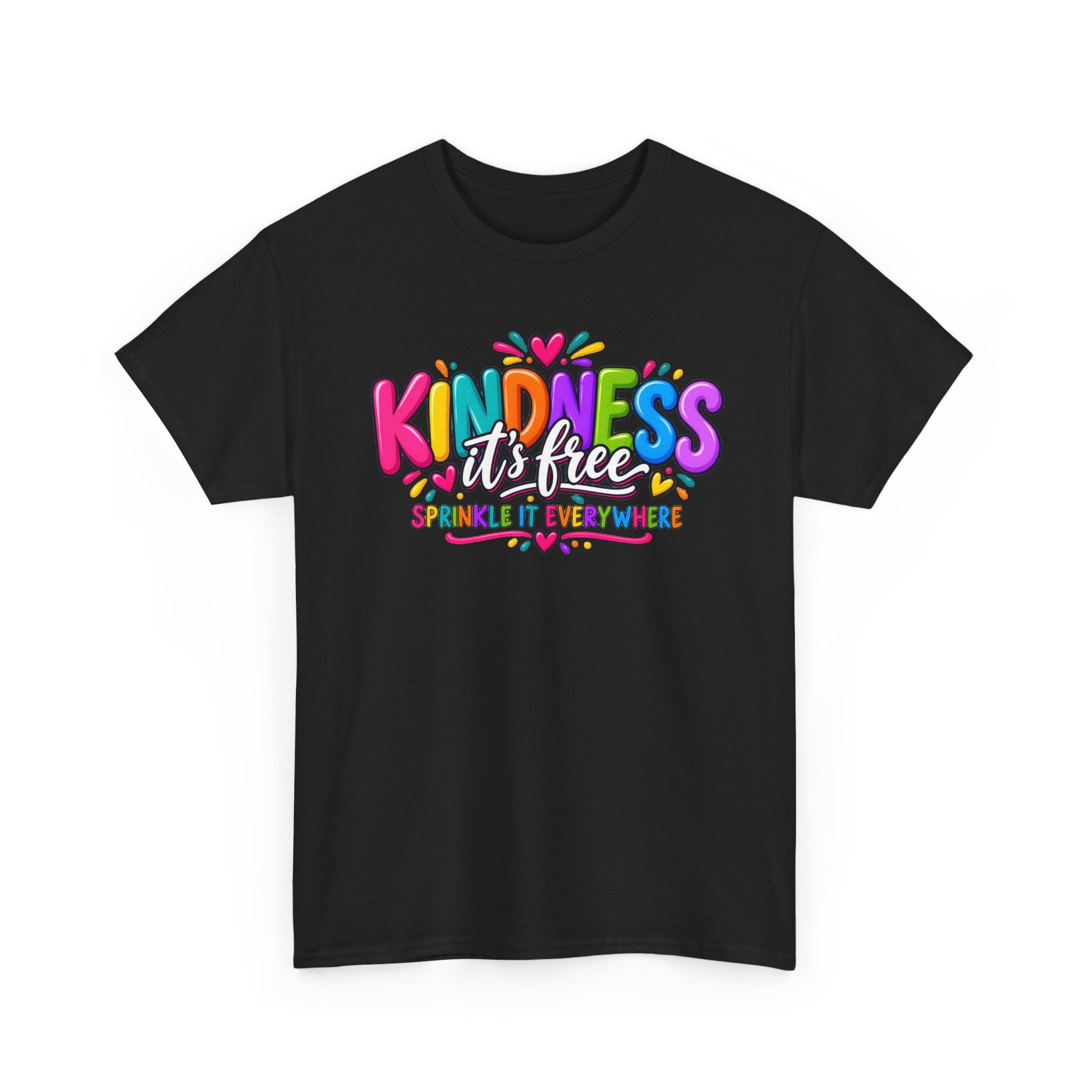 Kindness Is Free Rainbow Tee — Cute Positive Message T-Shirt