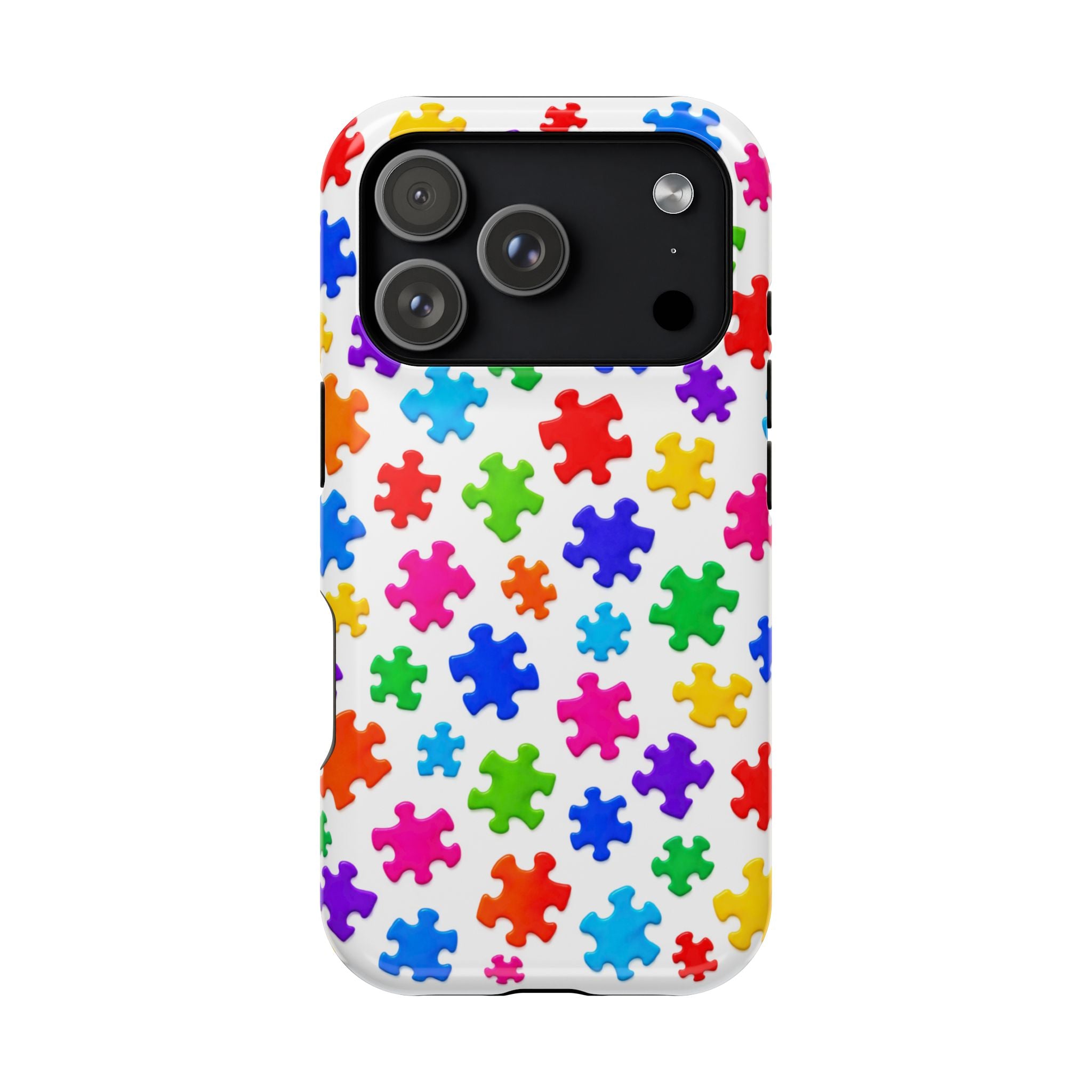 Autism Puzzle Pattern Magnetic Impact-Resistant Phone Case
