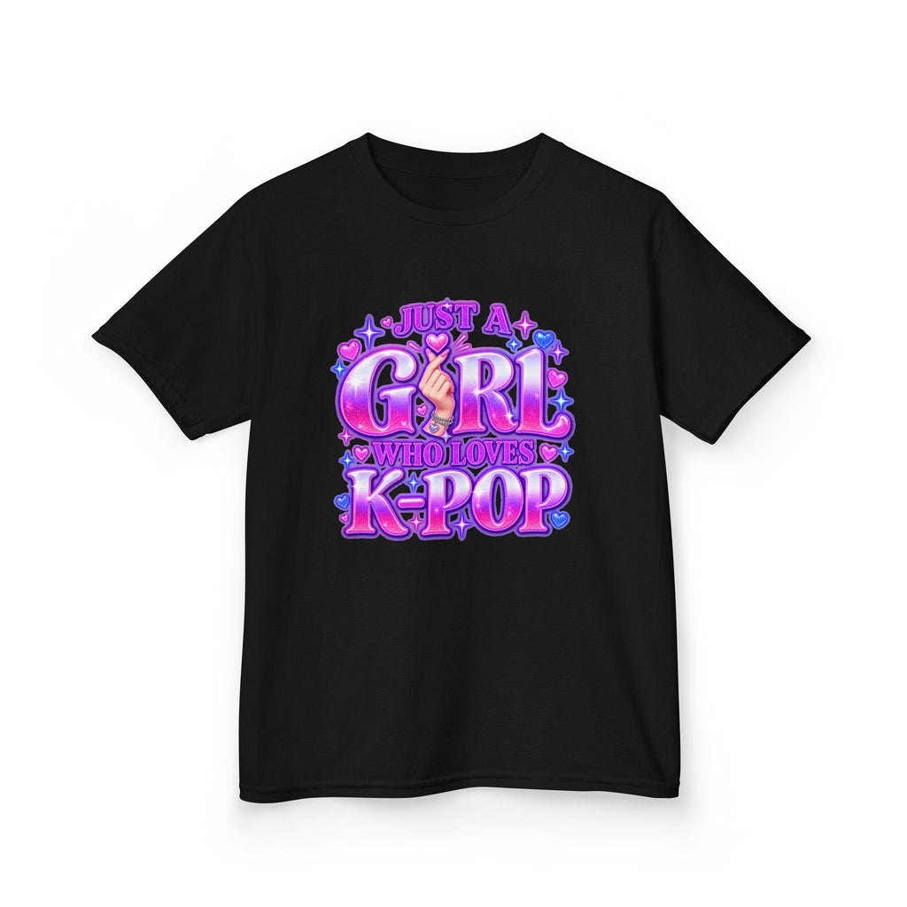 Kids T‑Shirt — "Just a Girl Who Loves K‑Pop" Cute K‑Pop Fan Tee