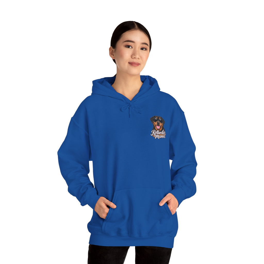 Rottweiler Mama Hoodie — Cute Rottie Portrait Pullover for Dog Moms