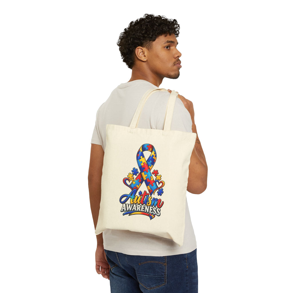 Eco Canvas Tote — Colorful Floral Buddha Design