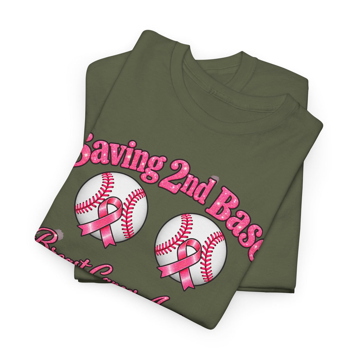 Saving 2nd Base Breast Cancer Awareness T-Shirt