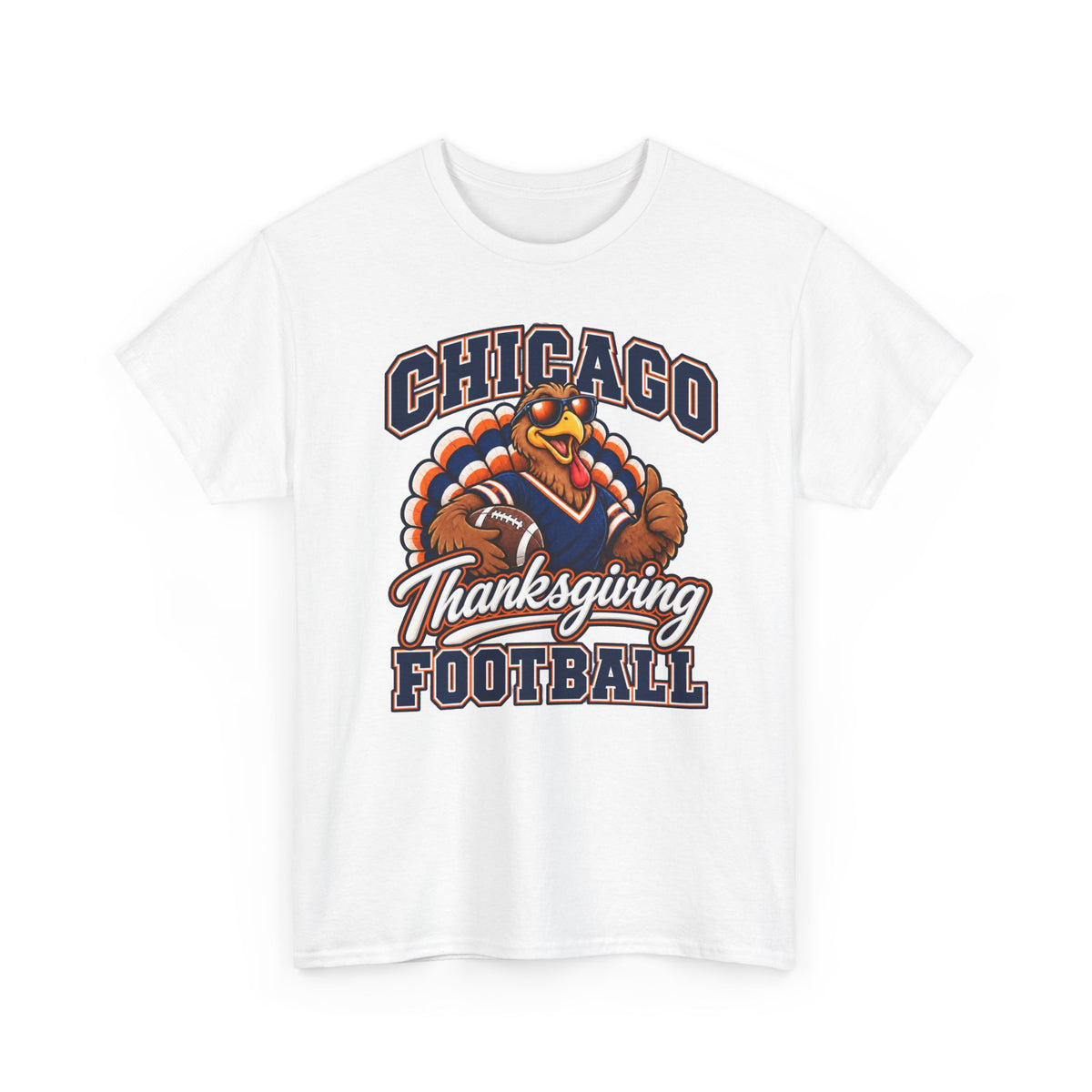 Chicago Thanksgiving Football T-Shirt — Turkey Mascot Game Day Tee