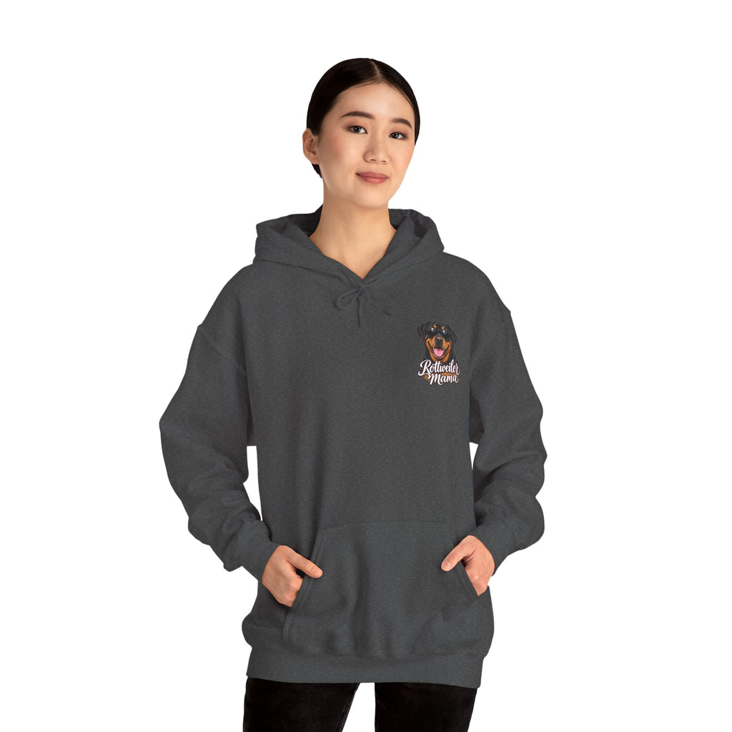 Rottweiler Mama Hoodie — Cute Rottie Portrait Pullover for Dog Moms